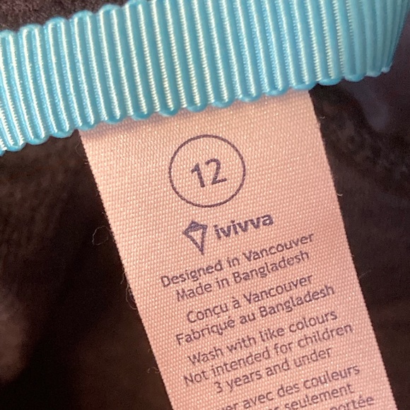 Ivivva, black zip up wind breaker. - Picture 4 of 4